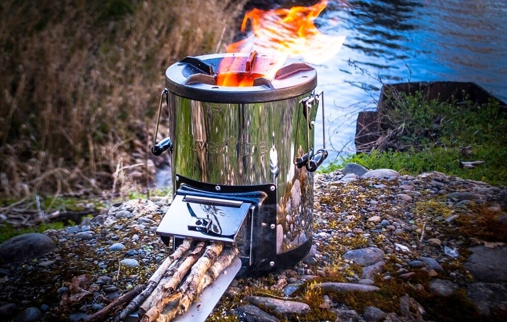 Stoves:  Backpack Stove, Fixed Chimney, Gasifier, Rocket Stove, & TLUD Stoves image