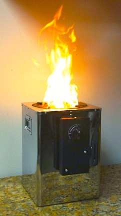 Electric wood burning stove, Battery operated stove