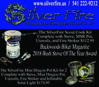 Backwoods Biker Bush Stove Kit of the Year!